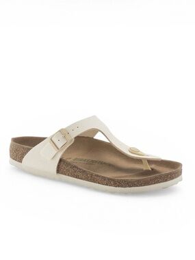 BIRKENSTOCK women’s Gizeh Big Buckle Rivet Logo Vegan Textile